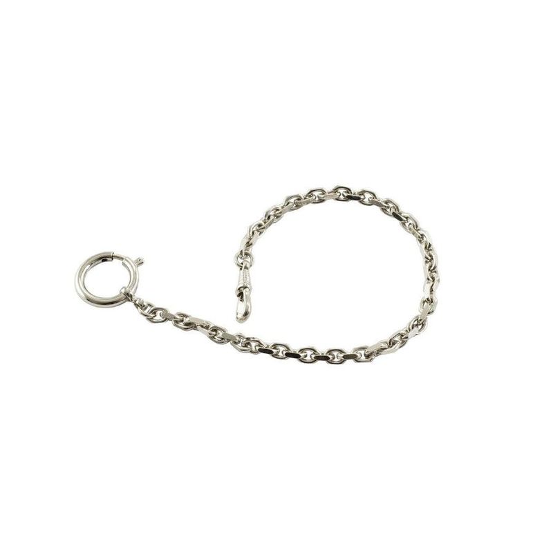 Lommeurkjede Stål blank anker LG538N