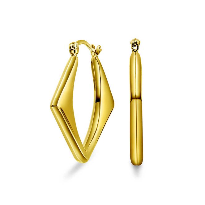 Hovedbilde Reykjavik Radiance øreringer i forgylt sølv 992010