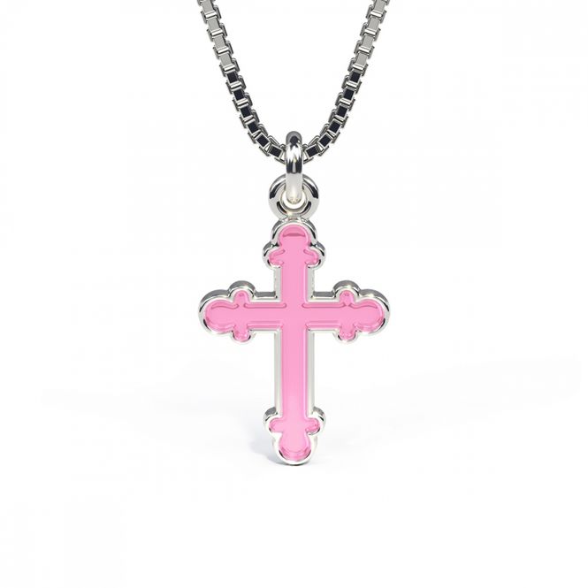 Hovedbilde Smykke sølv - Rosa kors 770401