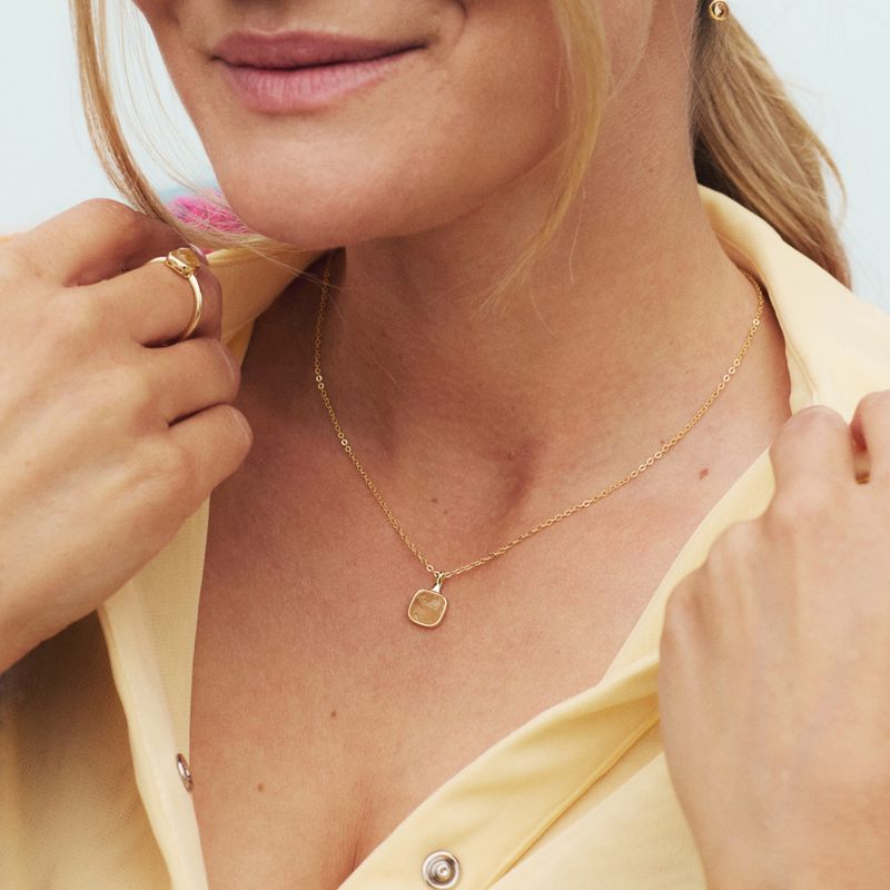 Sandra Lyng Ring forgylt sølv citrin glede 48129