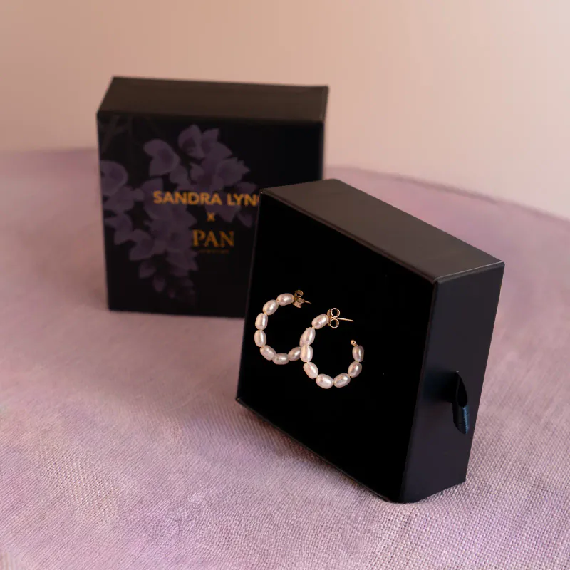 Sandra Lyng  Engledråper øreringer forgylt sølv 48141