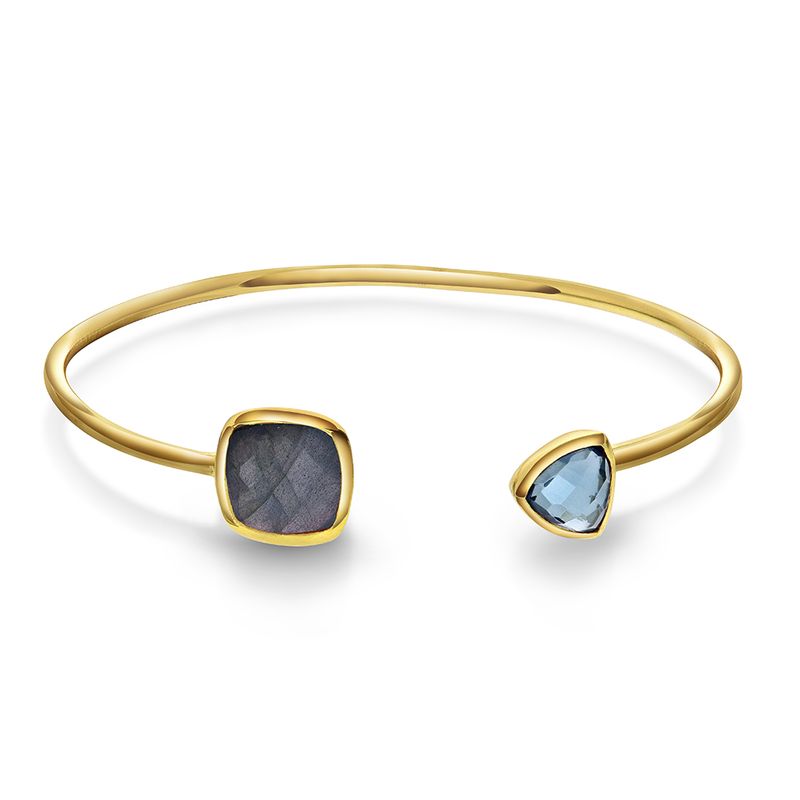 GLAM Mirage armring sølv blå stener 992484