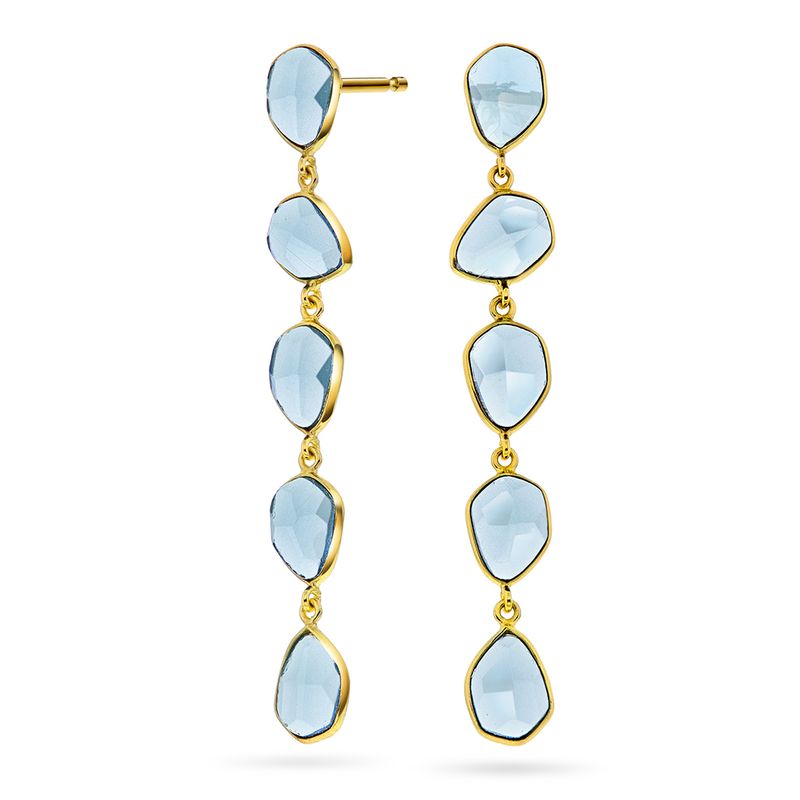 GLAM Mirage øredobber sølv blå stener 992483