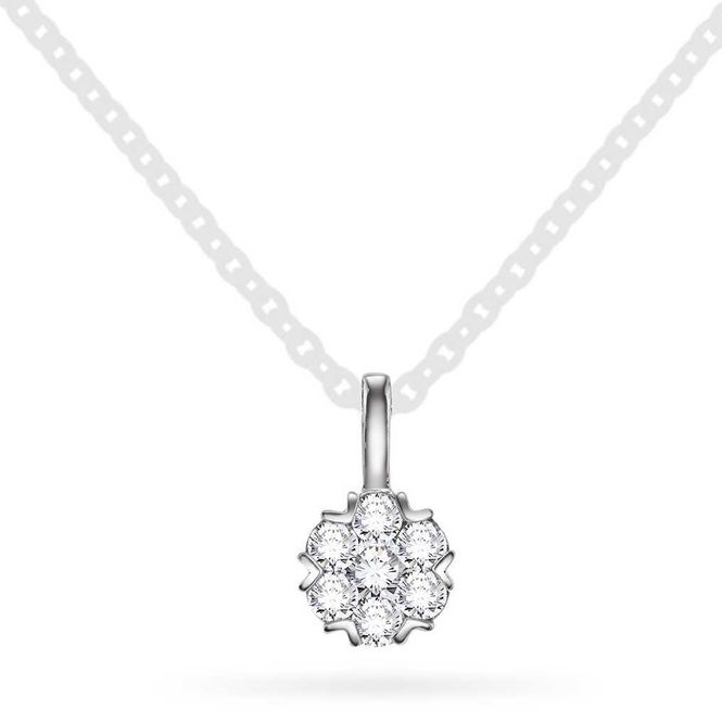 Hovedbilde Anheng i hvittgull med diamant 0,10 WP 59764