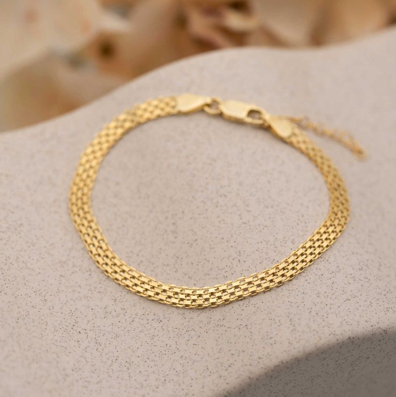 Armbånd i forgylt sølv 21 cm 44513.21