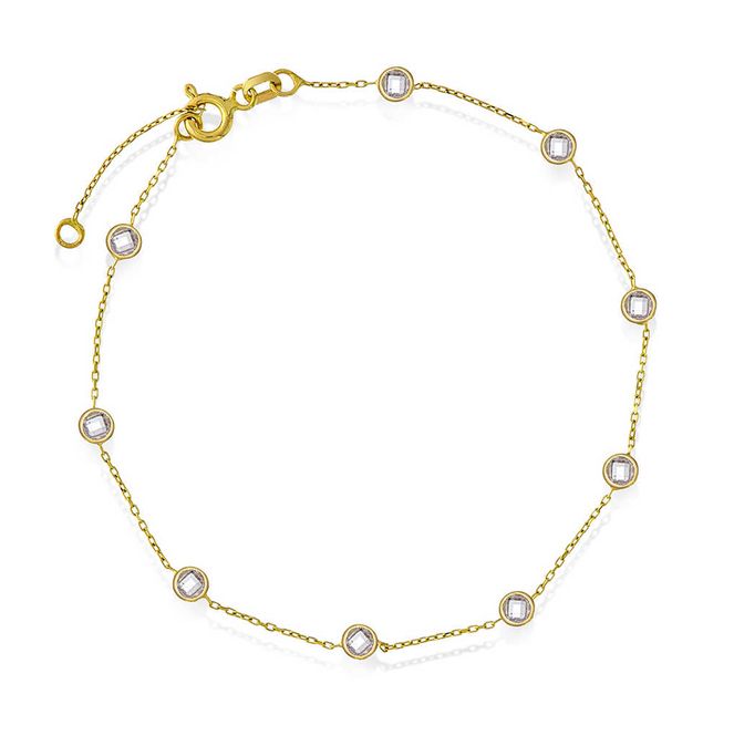 Hovedbilde Armbånd i gull med zirkonia 59720