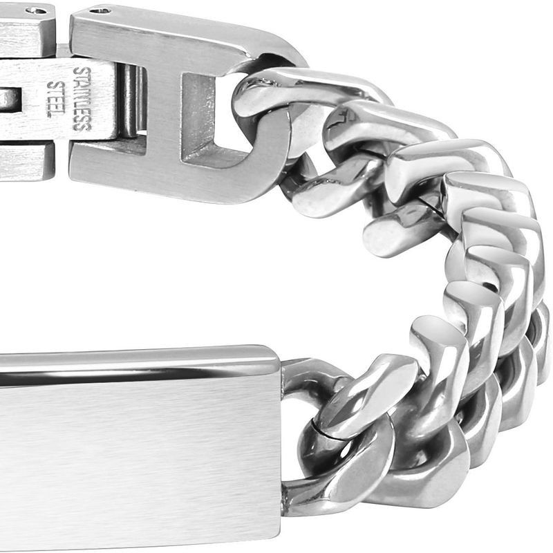 Bracelet Curb chain Dandy polished steel HB07280