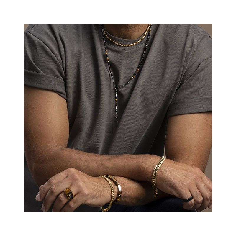 Bracelet Cobra pvd gold HB9386