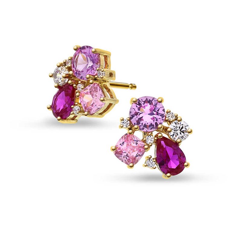 GLAM øredobber med rosa toner 992201