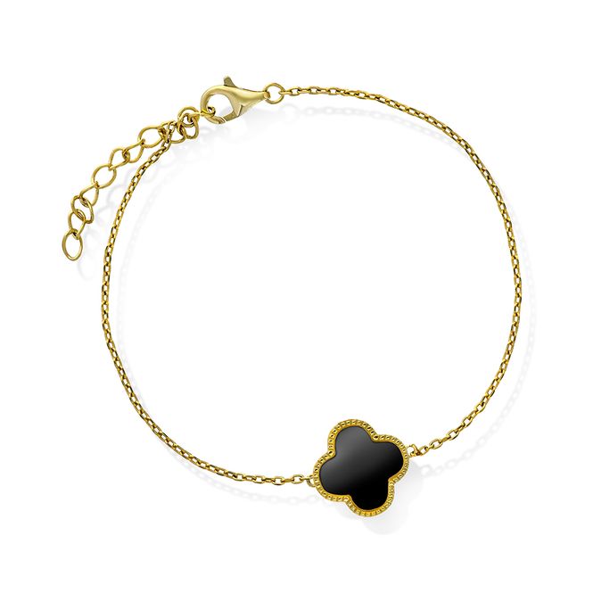 Hovedbilde Kløver armbånd sølv sort 992383