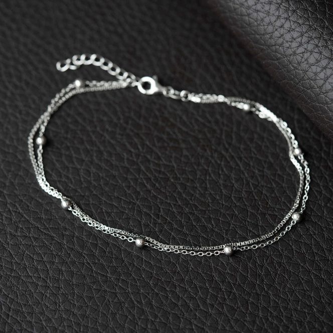 Hovedbilde Ankelkjede sølv 25 cm 44494.25
