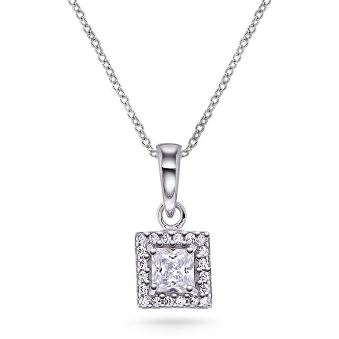 Hovedbilde Smykke med zirkonia sølv luxe 992354