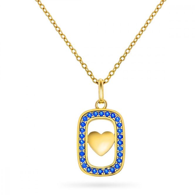 Hovedbilde Valentine smykke hjerte forgylt sølv zirkonia 66100-04