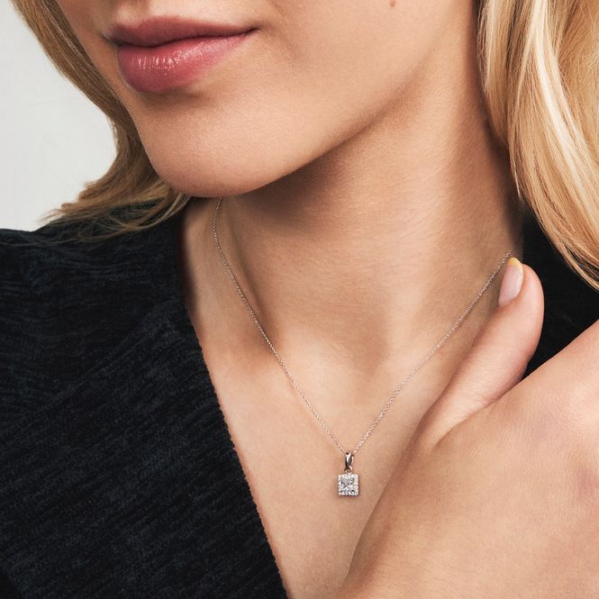 Hovedbilde Smykke med zirkonia sølv luxe 992354