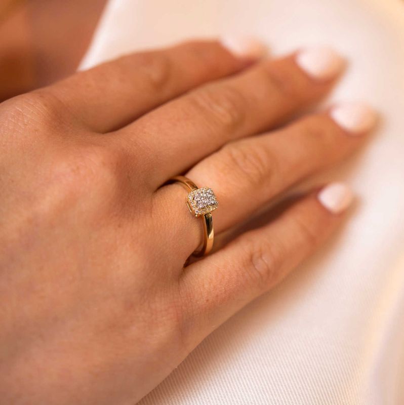 Ring i gull med diamanter 0,15 WP 59727