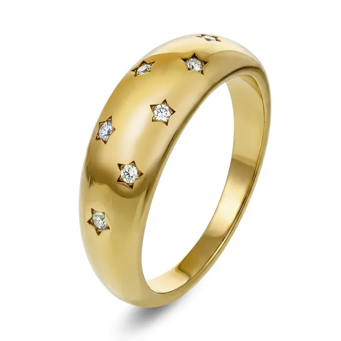 Hovedbilde Frida Leonore Starlight ring forgylt stål 29208