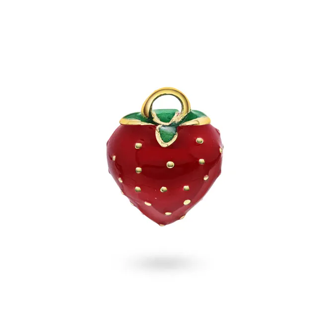 Hovedbilde Sandra Lyng Berry cute charm forgylt sølv 48153