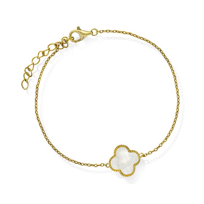 Hovedbilde Kløver armbånd sølv perlemor 992384