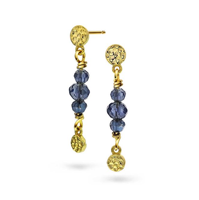 Hovedbilde Shapes Fairy øredobber i forgylt sølv dyp blå 240333