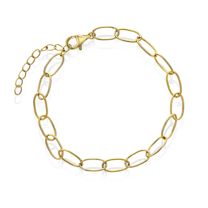 Hovedbilde Sandra Lyng Hooked armbånd forgylt sølv 48148