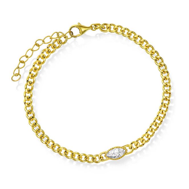 Hovedbilde Rio Radiance  armbånd i forgylt sølv med zirkonia 992001