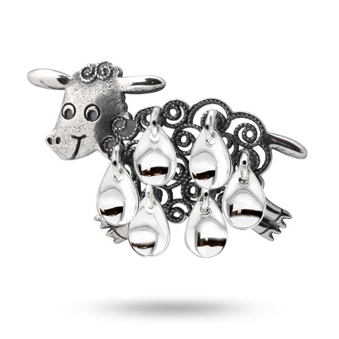 Hovedbilde Sølje Sau oksidert sølv 61005