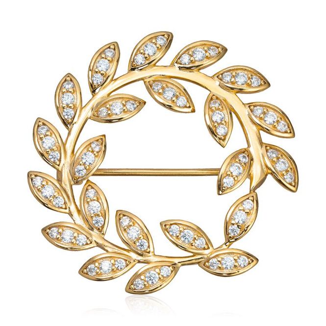 Hovedbilde Nål krans i sølv forgylt 3025602